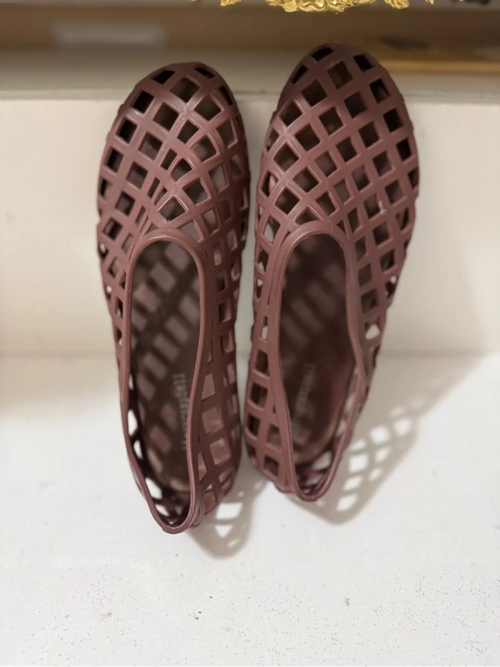 jeffreycampbell Women's Brown Lattice Slip-On Flats_5